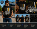 Milwaukee Brewers Vintage American Flag T-Shirt – Retro Baseball Fan Graphic Tee for Men, Women & Kids