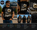 Milwaukee Brewers Vintage Baseball American Flag T-Shirt – Retro Baseball Fan Graphic Tee for Men, Women & Kids