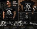 Bilmuri Iron Guild Wild Boar Weightlifting Shirt – Heavy Lifter Powerlifting Gym T-Shirt
