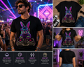 DJ Bunny Easter Shirt – House Music Festival Rabbit T-Shirt – EDM Techno Rave Bunny Graphic Tee – Neon Easter Party Shirt