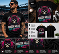 Mason Miller The Reaper Neon Skull Baseball Graphic T-Shirt