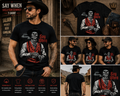 Say When Skeleton Cowboy T-Shirt – Vintage Western Skull Graphic Tee for Men & Women