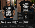 Hair Would Only Slow Me Down Funny Bald Humor T-Shirt | Vintage Bald Guy Quote Graphic Tee