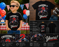 Crushing It for 2 Years Monster Truck Birthday Shirt – 2nd Birthday Boy 4th of July T-Shirt | Patriotic Monster Truck Toddler Tee