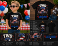 Two Legend Monster Truck Birthday Shirt – 2nd Birthday Boy 4th of July T-Shirt | Patriotic Monster Truck Toddler Birthday Tee