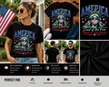 America Land of the Free Home of the Brave Statue of Liberty Patriotic T-Shirt