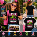 Later Fourth Grader Funny Alligator Last Day of School Girls Graduation T-Shirt