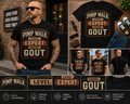 Pimp Walk Level Expert Cause Gout Funny Gout T-Shirt | Vintage Retro Humor Tee