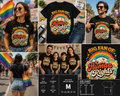 Big Fan of Human Rights Retro Rainbow Graphic T-Shirt for Pride & Equality Supporters