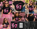 Now I’m 6 Next Year I’ll Be 7 Birthday Girl T-Shirt, Cute Pink Coquette 6th Birthday Tee for Girls