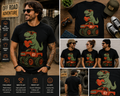 Funny T-Rex Monster Truck Valentine T-Shirt – Cute Dinosaur Heart Graphic Tee