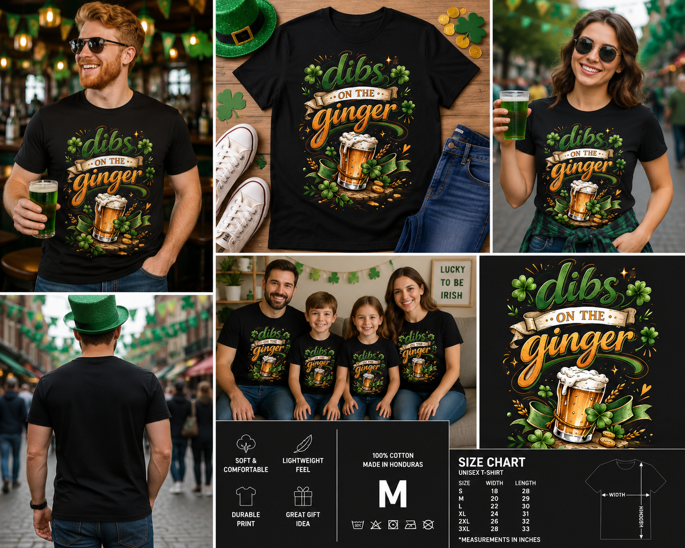 Dibs On The Ginger St. Patrick’s Day Shirt – Funny Irish Redhead Beer Graphic Tee