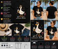 Off To Enjoy Summer Break Cute Goose Vacation Graphic T-Shirt