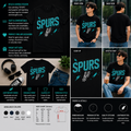 Vintage Spurs Basketball Kids T-Shirt – Retro Pixel Style San Antonio Fan Tee for Boys & Girls