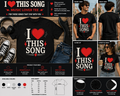 I Heart This Song Minimalist Music Lover Graphic T-Shirt