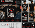 I Heart This Song Vinyl Record Music Lover Graphic T-Shirt