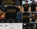 Brewers Vintage Baseball Fan Graphic T-Shirt for Men Women & Kids