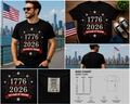 American 250th Anniversary T-Shirt 1776–2026 | 250 Years of Freedom Patriotic USA Tee | Semiquincentennial Celebration Shirt