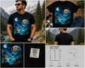 Moonlit Golden Retriever Fantasy Dog Lover Graphic T-Shirt