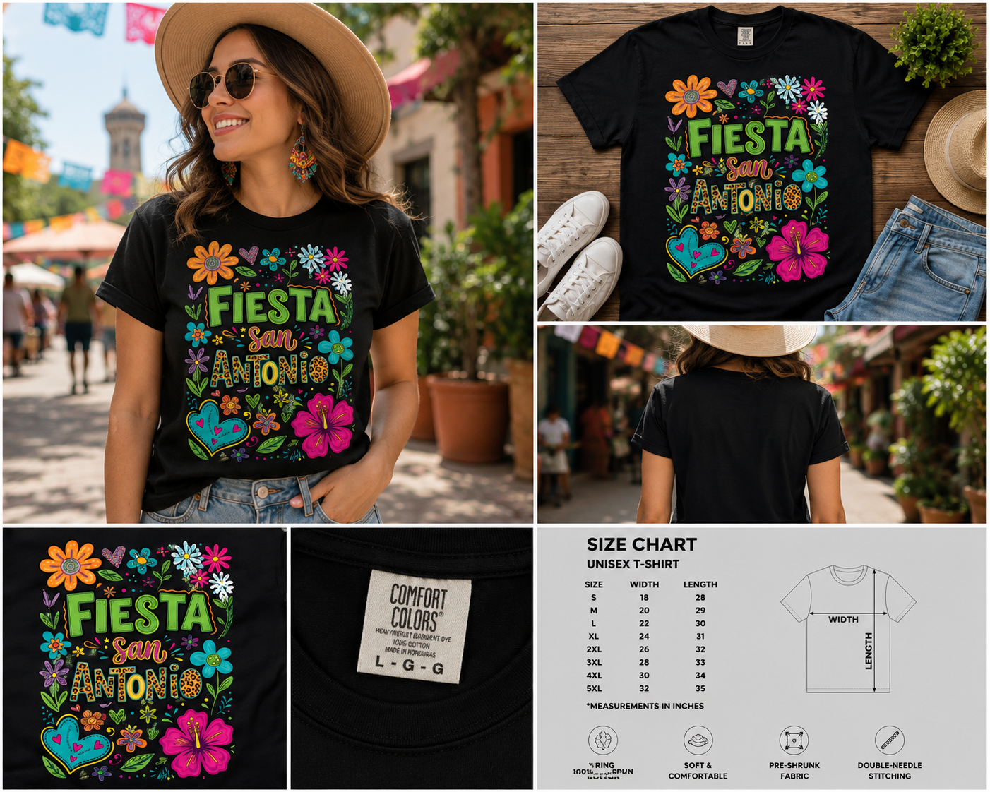 Fiesta San Antonio Floral Fiesta Shirt – Colorful Texas Fiesta Party T-Shirt Gift