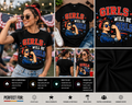 Girls Will Be Girls Patriotic Feminist T-Shirt | Empowering 4th of July Graphic Tee for Women | USA Independence Day Shirt
