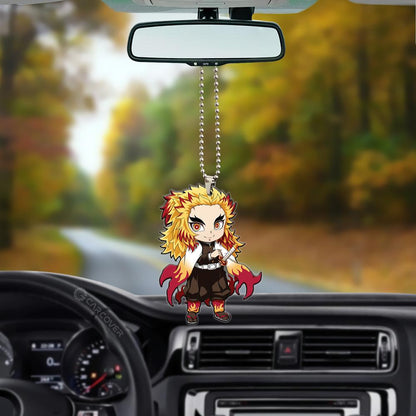 Demon Slayer Rengoku Ornament Custom Anime Car Accessories